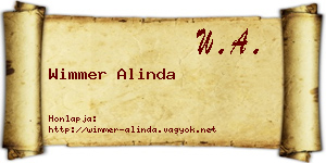 Wimmer Alinda névjegykártya